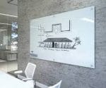 Crystal Magnetic Glass Board White